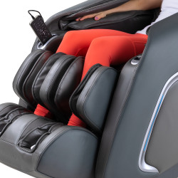 Siège de massage en cuir synthétique avec 12 programmes et 5 vitesses - Chauffage infrarouge pour le dos