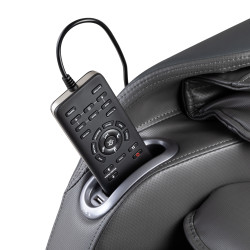 Siège de massage en cuir synthétique avec 12 programmes et 5 vitesses - Chauffage infrarouge pour le dos
