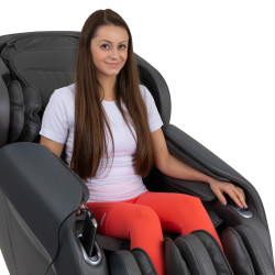 Siège de massage en cuir synthétique avec 12 programmes et 5 vitesses - Chauffage infrarouge pour le dos