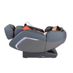 Siège de massage en cuir synthétique avec 12 programmes et 5 vitesses - Chauffage infrarouge pour le dos