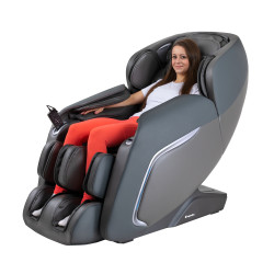 Siège de massage en cuir synthétique avec 12 programmes et 5 vitesses - Chauffage infrarouge pour le dos