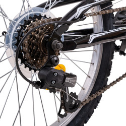 Vélo à suspension intégrale pour enfants de 6 à 9 ans avec roues de 20" - 6 vitesses pour terrains difficiles