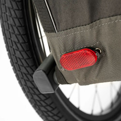 Remorque utilitaire pliable de vélo 118 litres avec couvercle et roues de 20" amovibles - Charge max 45 kg et tissu imperméable