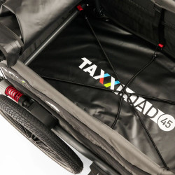 Remorque utilitaire à suspension inférieure avec capacité de charge de 45 kg - 118 Litres