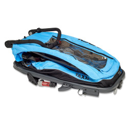 Remorque tout-terrain et pliable de vélo pouvant transporter un enfant - Support de tête intégré