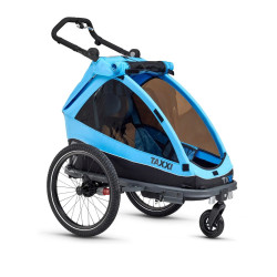 Remorque tout-terrain et pliable de vélo pouvant transporter un enfant - Support de tête intégré