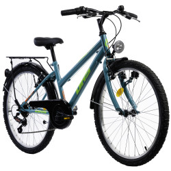 Vélo pour enfants 24" à 6 vitesses et fonctions de sécurité - Éclairage avant et béquille