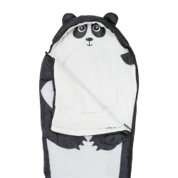 Sac de couchage pour enfants design panda en forme de momie idéal pour conditions météorologiques de 6° à -8°C