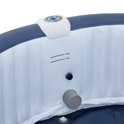 Spa gonflable rond et chauffant avec 130 jets et système de filtration d'eau intégré pour 6 personnes - 208 x 208 x 65