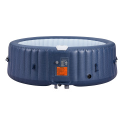 Spa gonflable rond et chauffant avec 130 jets et système de filtration d'eau intégré pour 6 personnes - 208 x 208 x 65