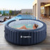 Spa gonflable rond et chauffant avec 130 jets et système de filtration d'eau intégré pour 6 personnes - 208 x 208 x 65