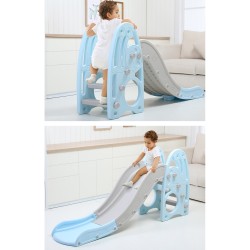 Toboggan pour enfants avec échelle anti dérapante - Bleu