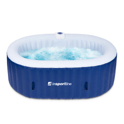Spa gonflable ovale compact 190 x 120 x 65 cm pour 2 personnes avec filtre à eau et jets de massage x 100 - Température max 40°C