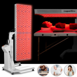 Panneau de luminothérapie infrarouge avec 1000 diodes LED et support mobile - Orientation ajustable