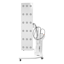 Panneau de luminothérapie à LED rouge avec 750 diodes LED et support sur pied mobile réglable horizontalement et verticalement