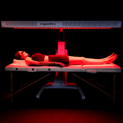 Panneau de luminothérapie à LED rouge avec 750 diodes LED et support sur pied mobile réglable horizontalement et verticalement