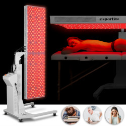 Panneau de luminothérapie à LED rouge avec 750 diodes LED et support sur pied mobile réglable horizontalement et verticalement