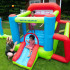 Château gonflable pour enfants avec toboggan et but de football - Paniers de basket et filet de volley-ball intégrés
