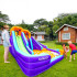 Aire de jeux gonflable pour enfants avec canon et jets d'eau - Doubles toboggans et piscine à balles