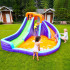 Aire de jeux gonflable pour enfants avec canon et jets d'eau - Doubles toboggans et piscine à balles