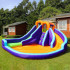 Aire de jeux gonflable pour enfants avec canon et jets d'eau - Doubles toboggans et piscine à balles