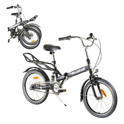 Vélo pliant noir léger et compact