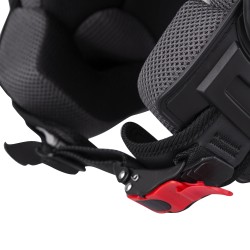 Casque de scooter ouvert et confortable - design noir avec étoile