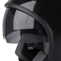 Casque de scooter ouvert et confortable - design noir avec étoile