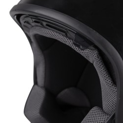 Casque de scooter ouvert et confortable - design noir avec étoile