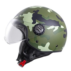 Casque de scooter rétro - Camouflage - Plusieurs tailles