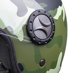 Casque de scooter rétro - Camouflage - Plusieurs tailles