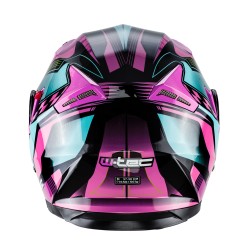 Casque de moto W-TEC YM-925 Magenta - Rose-Noir