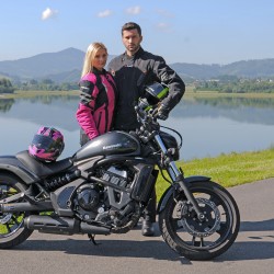 Casque de moto W-TEC YM-925 Magenta - Rose-Noir