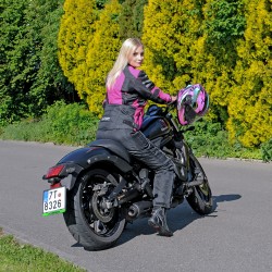 Casque de moto W-TEC YM-925 Magenta - Rose-Noir