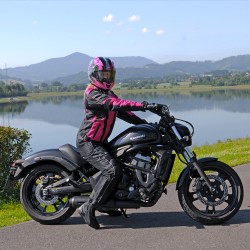Casque de moto W-TEC YM-925 Magenta - Rose-Noir