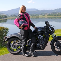 Casque de moto W-TEC YM-925 Magenta - Rose-Noir