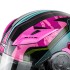 Casque de moto W-TEC YM-925 Magenta - Rose-Noir