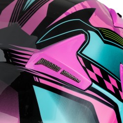 Casque de moto W-TEC YM-925 Magenta - Rose-Noir