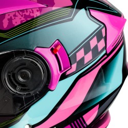 Casque de moto W-TEC YM-925 Magenta - Rose-Noir