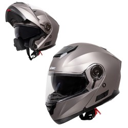 Casque de moto noir mat modulaire