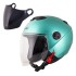 Casque de moto ouvert vert