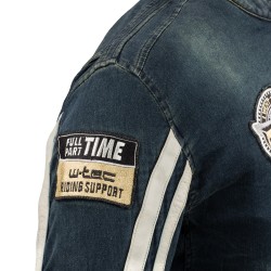 Veste de moto en jean bleu pour homme - Blouson en jeanvintage