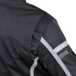 Blouson de en cuir noir moto pour homme - Avec renforcement articulations