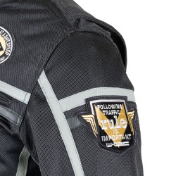 Blouson de en cuir noir moto pour homme - Avec renforcement articulations