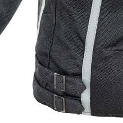 Blouson de en cuir noir moto pour homme - Avec renforcement articulations
