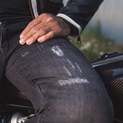 Jeans de moto pour hommes - Pantalon de moto en denim résistant