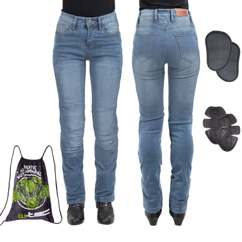 Jeans moto pour femme confortable et souple