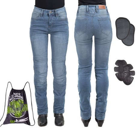 Jeans moto pour femme confortable et souple