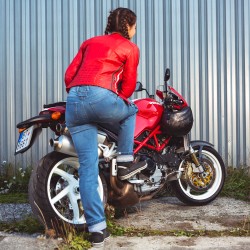 Pantalon de moto en jean pour femme - Jeans moto confortables