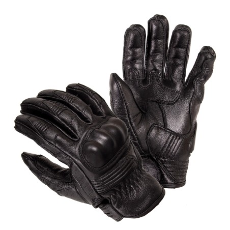 Gants de moto en cuir noir